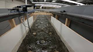 Experimental study of in-stream boulder placement (rock-ramp setup)