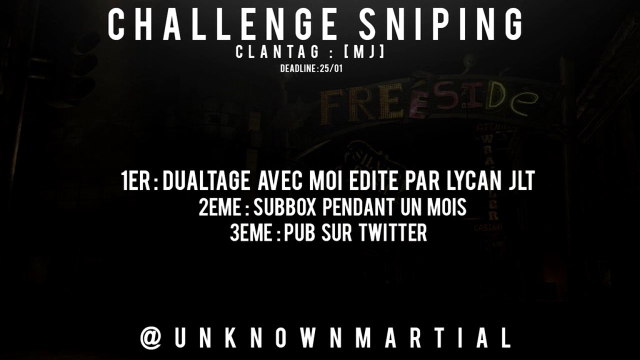 CHALLENGE SNIPING SUR CALL OF DUTY ! - CHALLENGE SNIPING SUR CALL OF DUTY !