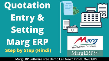 Marg Quotation Setting and Entry Complete step by step in hindi | Buy Marg Software : 8076783949
