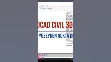 AutoCAD Civil 3D’de Yüzey (XML) Verisinden Nokta Çıkarma ve Dışa Aktarma #autocadcivil3d #xml #nokta