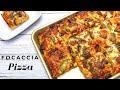 FOCACCIA PIZZA | No Knead Focaccia Bread Pizza