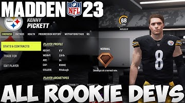 Every Rookie Development Trait In Madden 23! Madden 23 Franchise