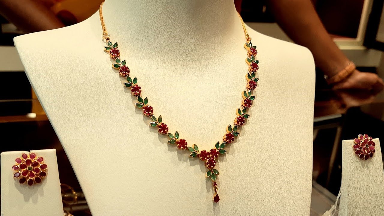 Gold Necklace Collection with weight Tanishq Gold Necklace Jewellery Gold Ten X YouTube