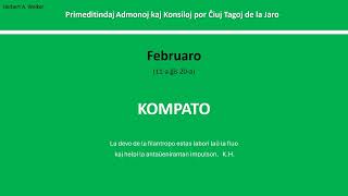 Primeditindaj Admonoj kaj Konsiloj por Ĉiuj Tagoj de la Jaro – 2.2 – Februaro (11-a ĝis 20-a)