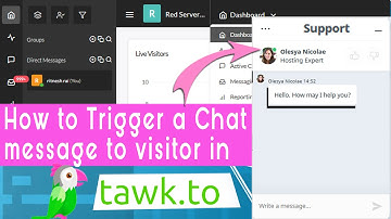 How to trigger a chat message to visitor in tawk to?
