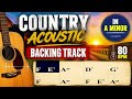 Country Pop Guitar Backing Track | AM Minor | 80 BPM | Instrumental Jam Track for Practice