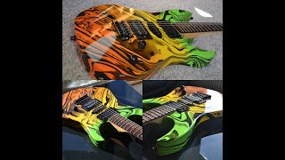 Swirling(Finished Ombre Swirled Guitar with all hardware installed)