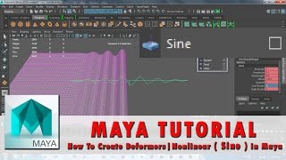 Maya Tutorial |  How To Create Deformers   Nonlinear  Sine  in Maya