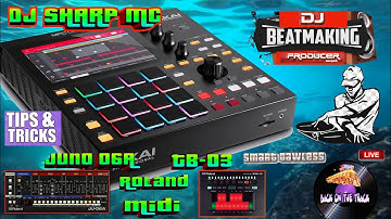 AKAI MPC ONE - #251 Beat Making: Midi Juno 06A, TB-3, tips & tricks #MPC, #MPC_ONE, #DJ_SharpMC_LIVE