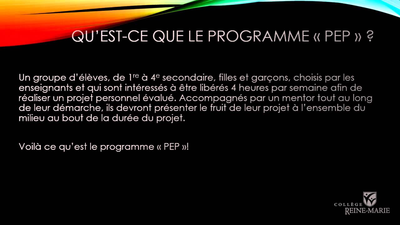 Programme Ppep Programme PEP - YouTube