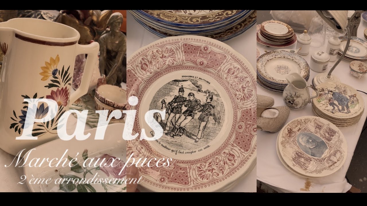 パリ2区の蚤の市に行ってきました。 - YouTube