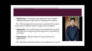 Proyekto sa Masining na Pagpapahayag (Mga bahagi ng Komposisyon)