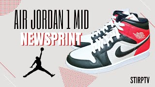 nike air jordan 1 mid newsprint