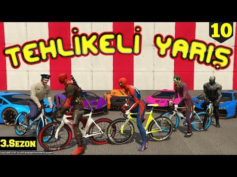 TEHLİKELİ BİSİKLET YARIŞI Örümcek Bebek ve Cücük Yorumcu Örümcek Adam