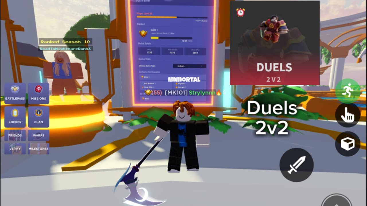 I played the gamemode Duels 2v2 in Roblox Bedwars #roblox #bedwars ...