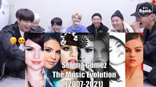 BTS reaction to Selena Gomez music evolution 2002-2023 🤭😍