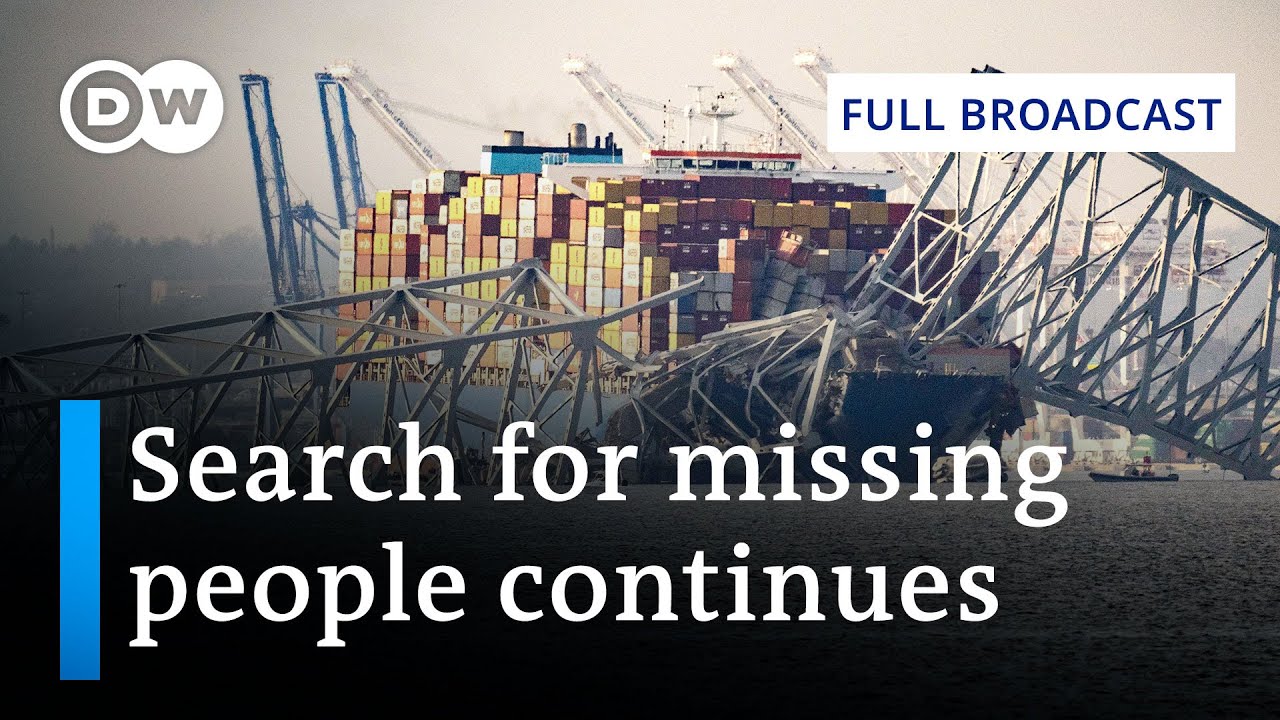 DW News March 26 | Baltimore Bridge collapses after ship collision | Full Broadcast