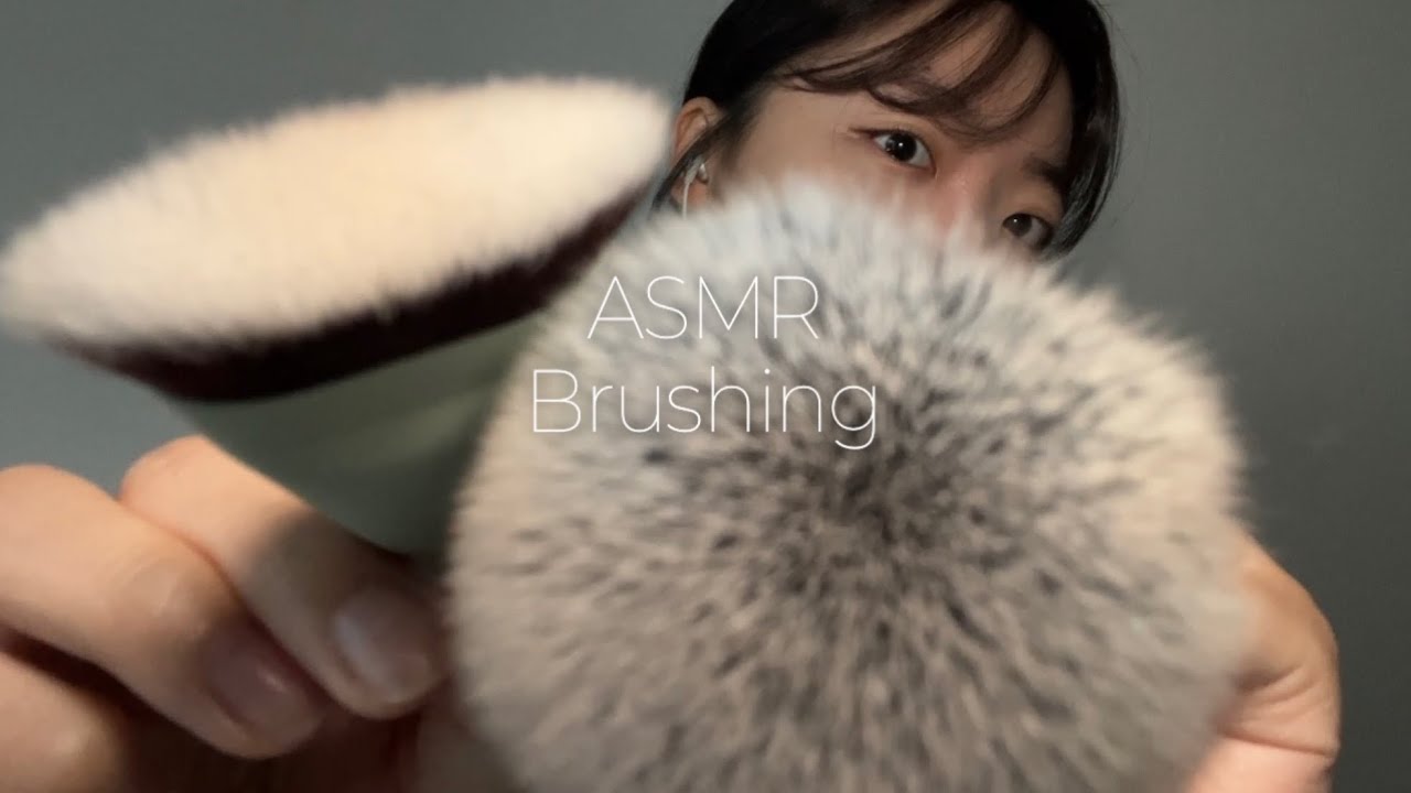 ASMR 화면 근접 브러슁, 시각적 팅글 (only brushing sound, visual tingle asmr)