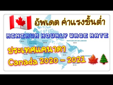 Canada 🇨🇦| อัพเดตค่าแรงขั้นต่ำในแคนาดา Minimum hourly wage rate in Canada (2020-2021)