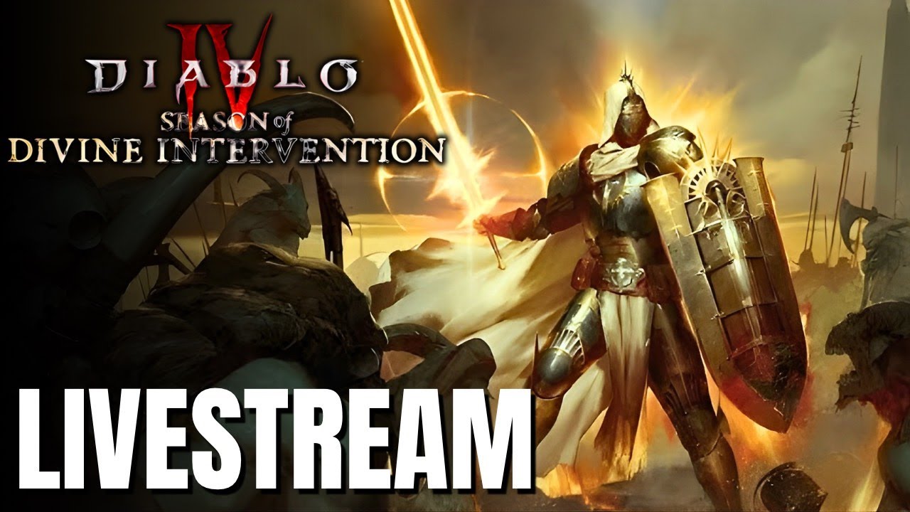 🔴LIVE - NEW Diablo 4 Paladin Season of Divine Intervention Torment 4 GRIND!!