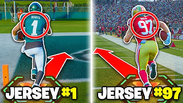 Madden 26, BUT Jersey Number = Touchdown Distance