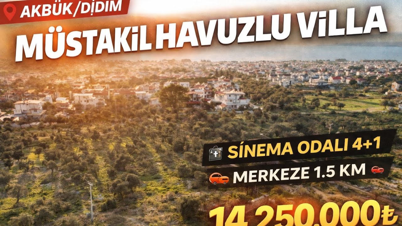 AKBÜK’TE FULL DENİZ MANZARALI LÜKS VİLLA! 🌊🏝️4+1 | SİNEMA ODASI 🎬 | MÜSTAKİL HAVUZ 🏊‍♂️ 