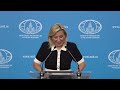 Брифинг М.Захаровой, Москва, 8 октября 2025 года