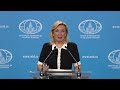 Брифинг М.Захаровой, Москва, 8 октября 2025 года