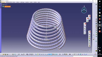 CATIA tutorial : Modeling a spring using CATIA -modélisation d