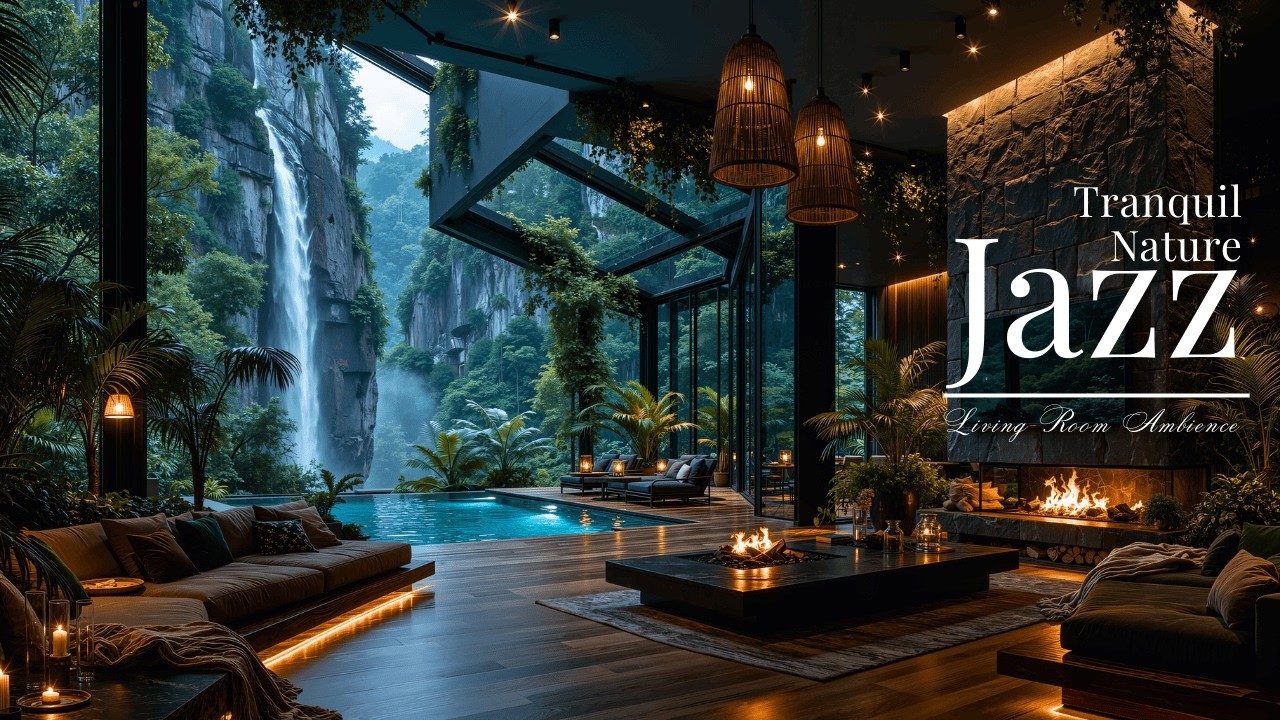 Спокойная Природа И Джаз В Гостиной Для Умиротворения | Нежная Джазовая Музыка По Утрам Для Сосре...