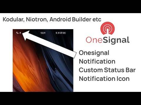 Onesignal notification with custom status bar notification icon in niotron, Android Builder, Kodular