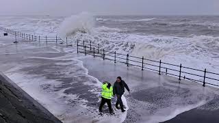 During the Storm on Hartlepool Headland 2024