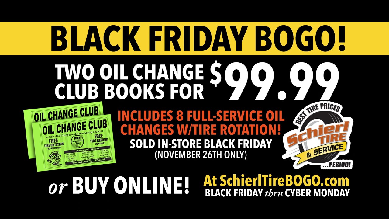 Schierl Tire & Service Centers BOGO Oil Change 2021 - YouTube
