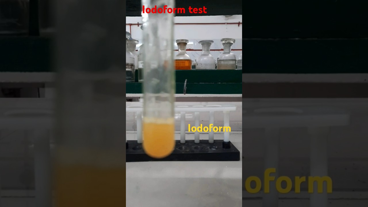 Iodoform test for ethanol 