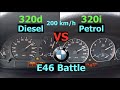 Acceleration Battle | BMW 320Ci vs BMW 320d | E46 LCi vs E46 LCi.