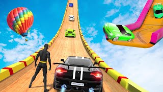 Superhero Car Stunts Games-Mega Ramp Races screenshot 3