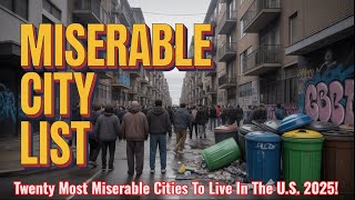 Twenty Most Miserable Cities To Live In The U.S. 2025!