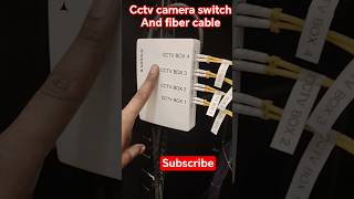 cctv camera switch and fiber cable #viral #electrician #cctvinstallation