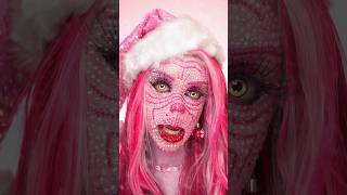 PINK GRINCH! 💖 Rhinestone Makeup Transformation! 🎄