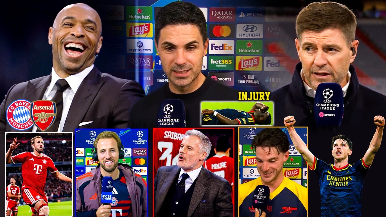 Bayern vs Arsenal 2-2 Thierry Henry Goes Crazy! 🔥 Rice Saves a Point Away | Arteta Reaction