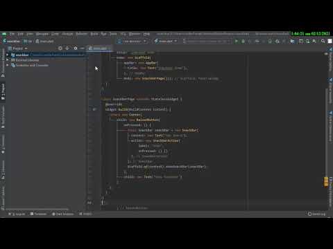 【FLUTTER ANDROID STUDIO and IOS】Snackbar