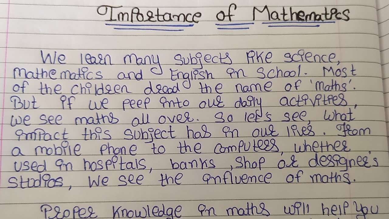 mathematics essay