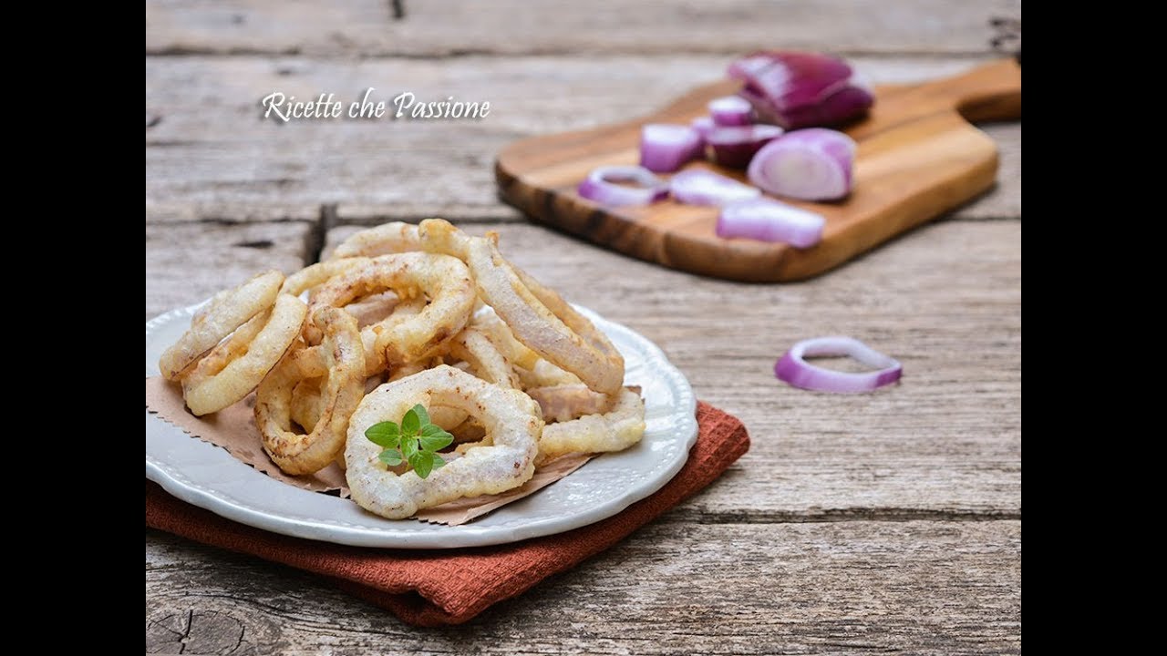 Anelli di cipolla fritti in pastella Ricette che Passione YouTube Anelli di cipolla fritti in pastella Ricette che Passione YouTube
