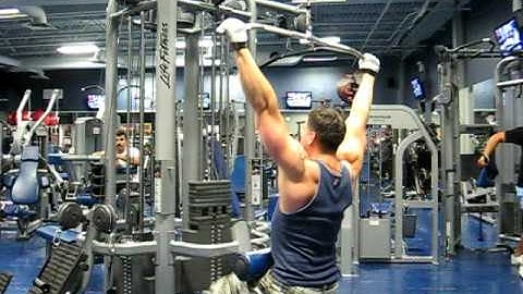 LAT PULL DOWNS FULL STACK PLUS 25LBS EXTRA