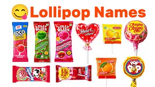 🍭 Lollipop Names with Pictures | लॉलीपॉप के नाम हिंदी और English में | Learn Lollipop Names