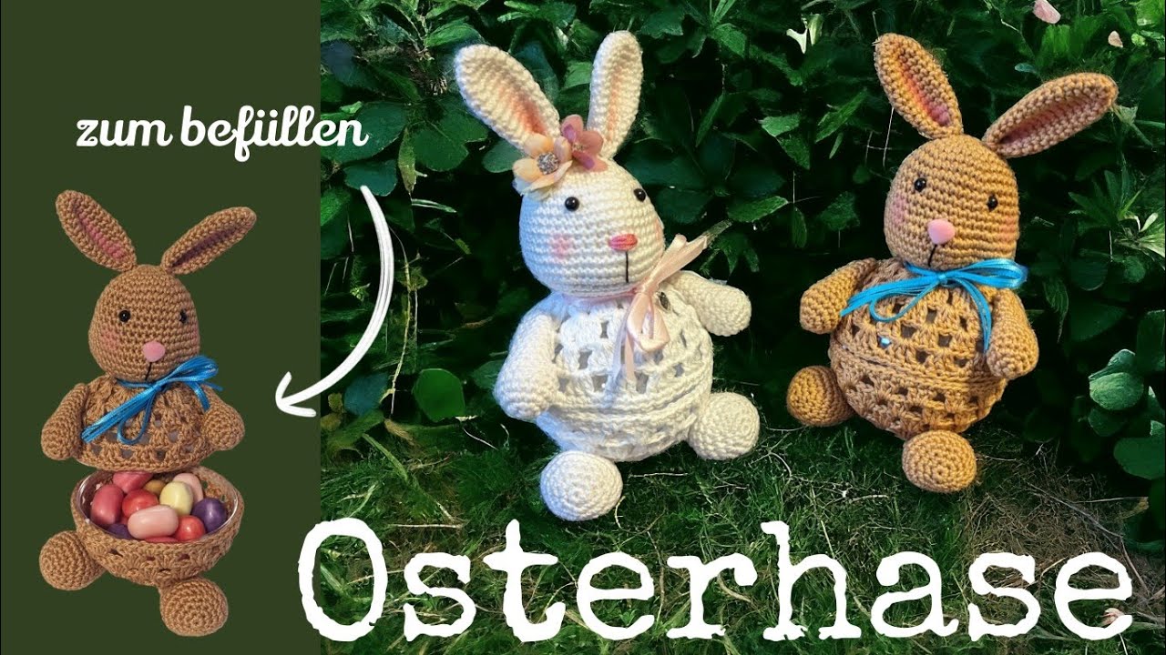 Osterhase häkeln🐰als Osternest 🌸