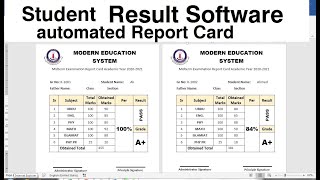 how to make result card | automated report card