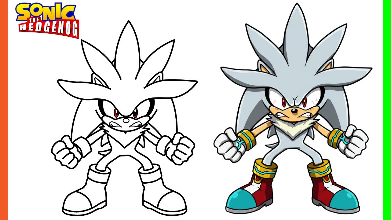 Silver the Hedgehog Drawing for Beginners