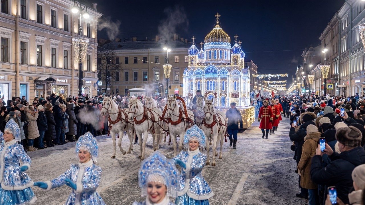 Winter Live Animal Parade in Russia  Snowy Wildlife Festival 2026