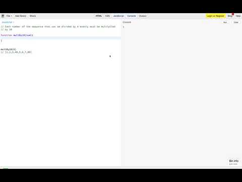Javascript - Each number of the sequence that can be divided by 4 evenly must be multiplied by 10